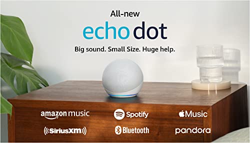 Amazon Echo Dot (newest model), Vibrant sounding Alexa speaker, Great for bedrooms, dining rooms and offices, Charcoal