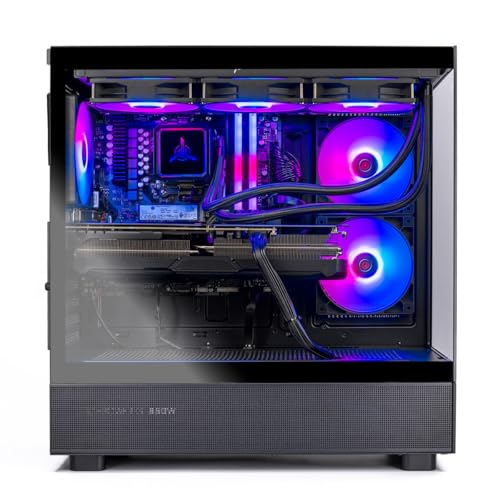 Skytech Gaming Azure 3 Desktop PC, Ryzen 7 9700X 3.8 GHz (5.5GHz), NVIDIA RTX 5060, 1TB NVMe SSD, 16GB DDR5 RAM 6000, 850W Gold ATX 3 PSU, 360mm ARGB AIO, Wi-Fi, Win 11