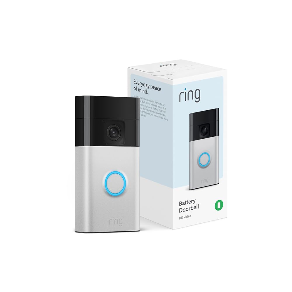 Ring Battery Doorbell | Home or business security with Head-to-Toe Video, Live View with Two-Way Talk, and Motion Detection & Alerts (newest model), Venetian Bronze