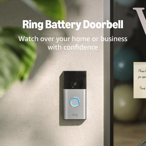 Ring Battery Doorbell | Home or business security with Head-to-Toe Video, Live View with Two-Way Talk, and Motion Detection & Alerts (newest model), Venetian Bronze