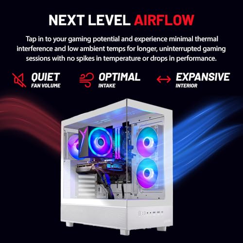 Skytech Gaming Blaze4 Mini Desktop PC, Ryzen 7 5700 3.7 GHz (4.6GHz), NVIDIA RTX 4060 8GB, 1TB NVMe SSD, 16GB DDR4 RAM 3200, 650W Gold PSU, Wi-Fi, Win 11