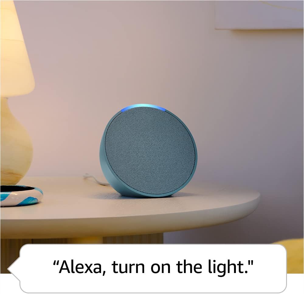 Amazon Echo Pop (newest model), Our smallest Alexa speaker, Fits in any room, Charcoal