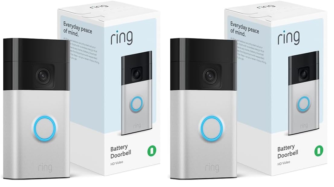 Ring Battery Doorbell | Home or business security with Head-to-Toe Video, Live View with Two-Way Talk, and Motion Detection & Alerts (newest model), Venetian Bronze