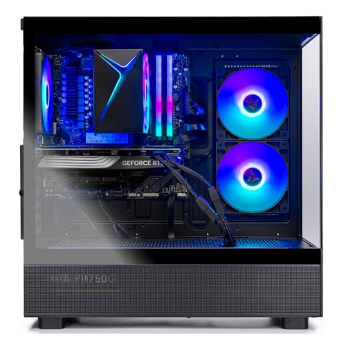 Skytech Gaming Azure 3 Desktop PC, Ryzen 7 9700X 3.8 GHz (5.5GHz), NVIDIA RTX 5060, 1TB NVMe SSD, 16GB DDR5 RAM 6000, 850W Gold ATX 3 PSU, 360mm ARGB AIO, Wi-Fi, Win 11