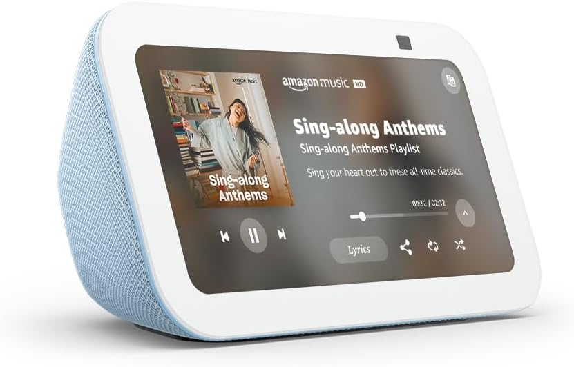 Amazon Echo Show 5 (newest model), Smart display with 2x the bass and clearer sound, Charcoal