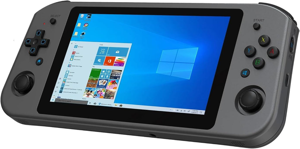 WIN600 Handheld PC Game Console 5.94 Inch IPS Touch Screen Preset Windows10 Home Edition System 256GB M.2 SSD (Black)