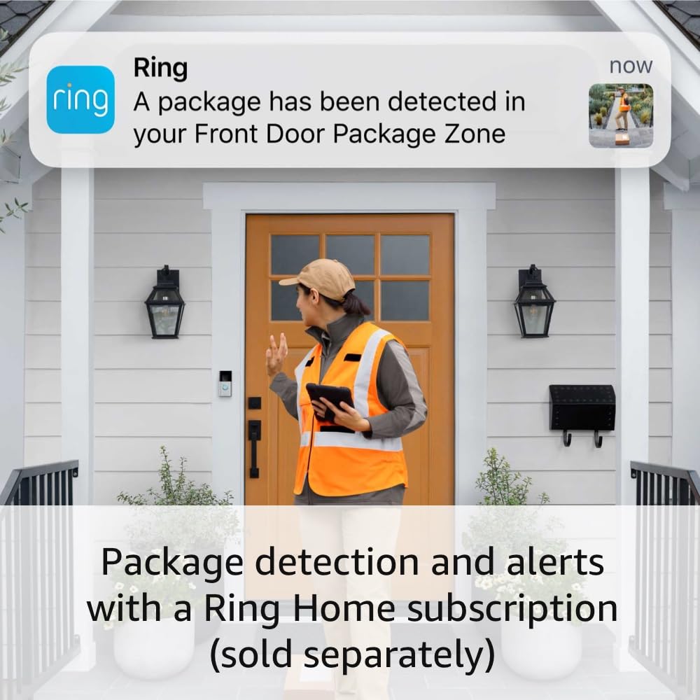 Ring Battery Doorbell | Home or business security with Head-to-Toe Video, Live View with Two-Way Talk, and Motion Detection & Alerts (newest model), Venetian Bronze