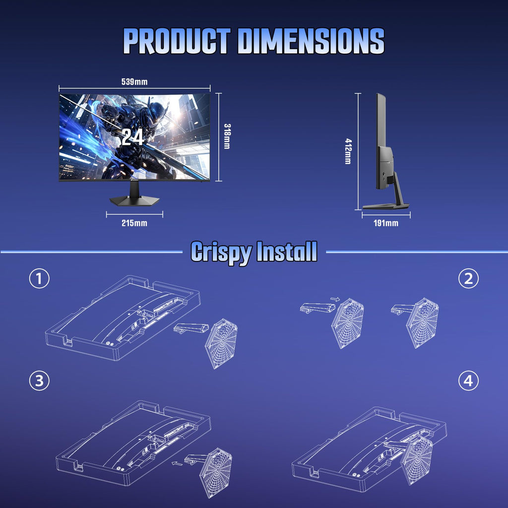 SANSUI 32 Inch Curved 240Hz Gaming Monitor High Refresh Rate, FHD 1080P Gaming PC Monitor HDMI DP1.4, Curved 1500R, 1Ms MPRT, HDR,Metal Stand,VESA Compatible(DP Cable Incl.)