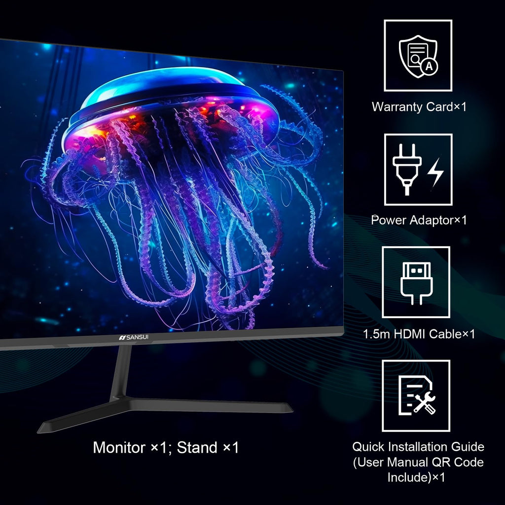 SANSUI 32 Inch Curved 240Hz Gaming Monitor High Refresh Rate, FHD 1080P Gaming PC Monitor HDMI DP1.4, Curved 1500R, 1Ms MPRT, HDR,Metal Stand,VESA Compatible(DP Cable Incl.)