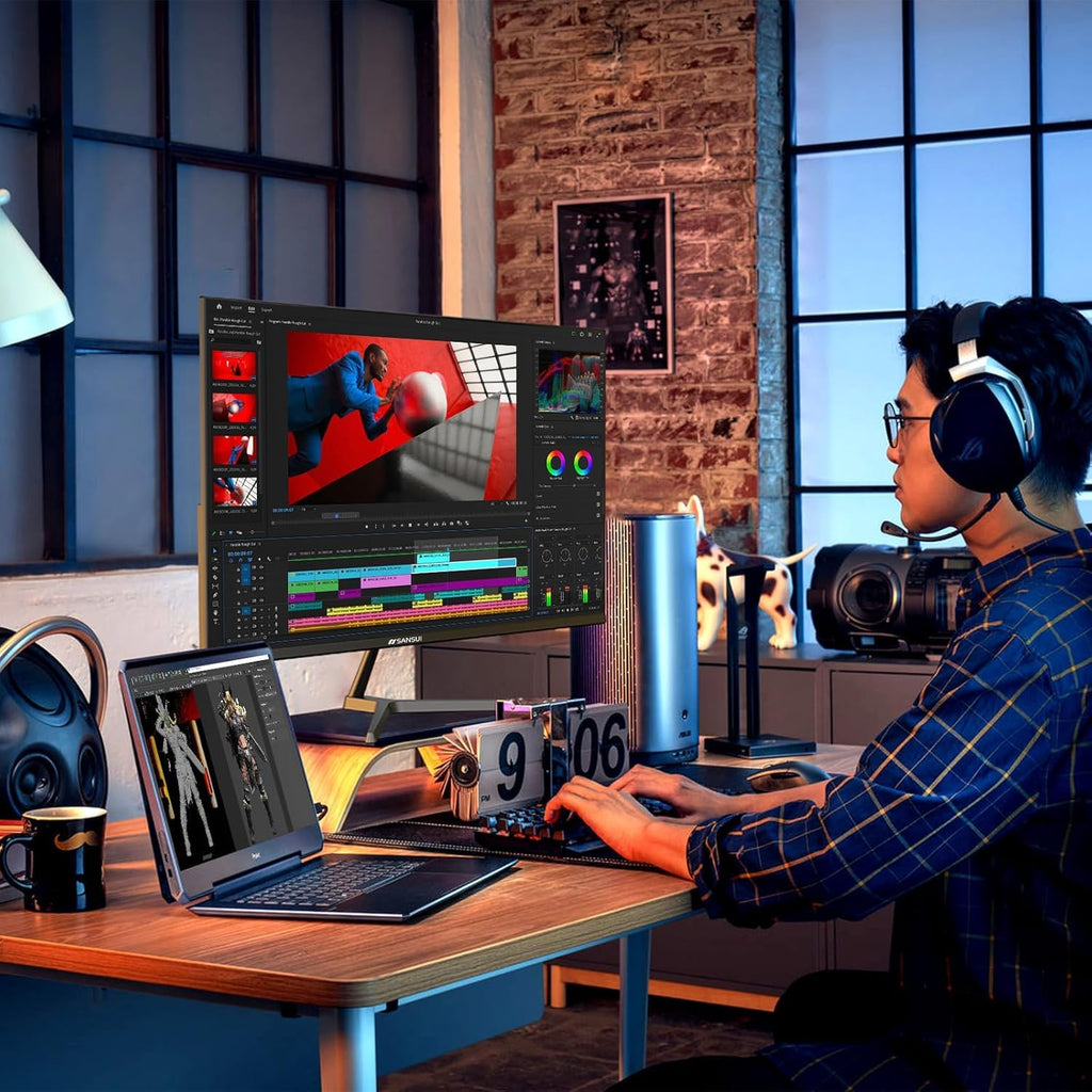 SANSUI 32 Inch Curved 240Hz Gaming Monitor High Refresh Rate, FHD 1080P Gaming PC Monitor HDMI DP1.4, Curved 1500R, 1Ms MPRT, HDR,Metal Stand,VESA Compatible(DP Cable Incl.)