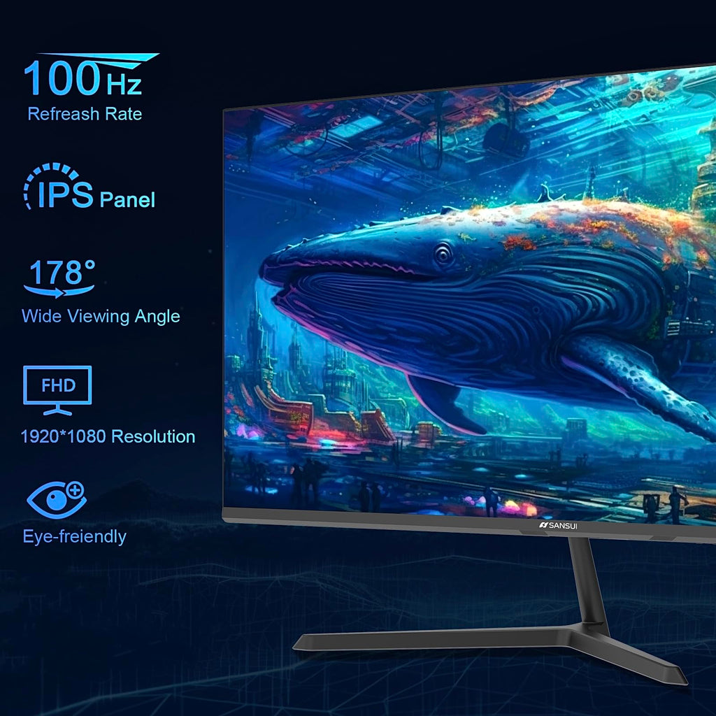 SANSUI 32 Inch Curved 240Hz Gaming Monitor High Refresh Rate, FHD 1080P Gaming PC Monitor HDMI DP1.4, Curved 1500R, 1Ms MPRT, HDR,Metal Stand,VESA Compatible(DP Cable Incl.)