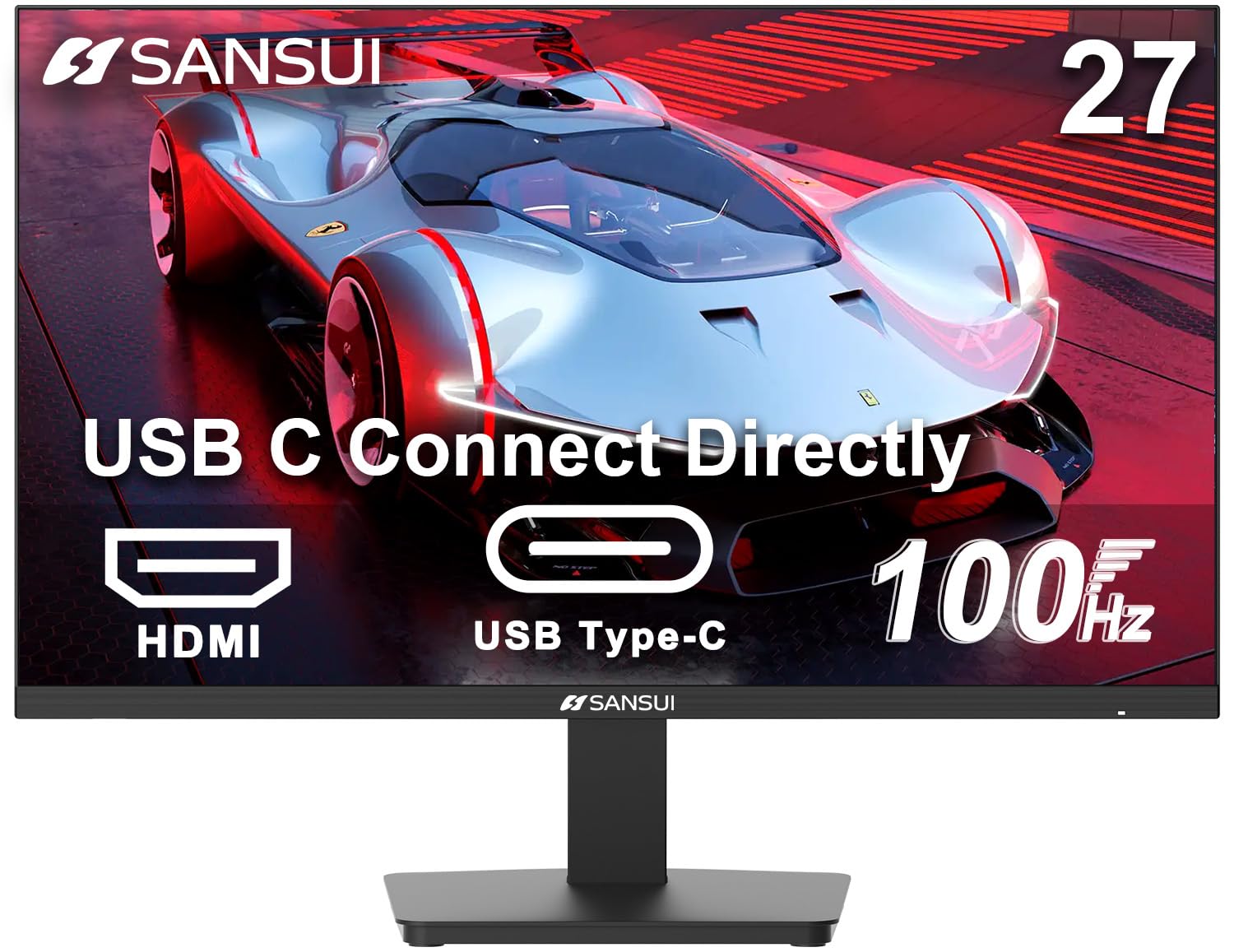 SANSUI 32 Inch Curved 240Hz Gaming Monitor High Refresh Rate, FHD 1080P Gaming PC Monitor HDMI DP1.4, Curved 1500R, 1Ms MPRT, HDR,Metal Stand,VESA Compatible(DP Cable Incl.)