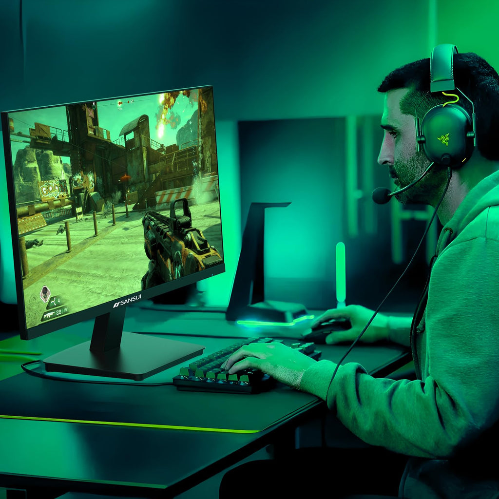 SANSUI 32 Inch Curved 240Hz Gaming Monitor High Refresh Rate, FHD 1080P Gaming PC Monitor HDMI DP1.4, Curved 1500R, 1Ms MPRT, HDR,Metal Stand,VESA Compatible(DP Cable Incl.)