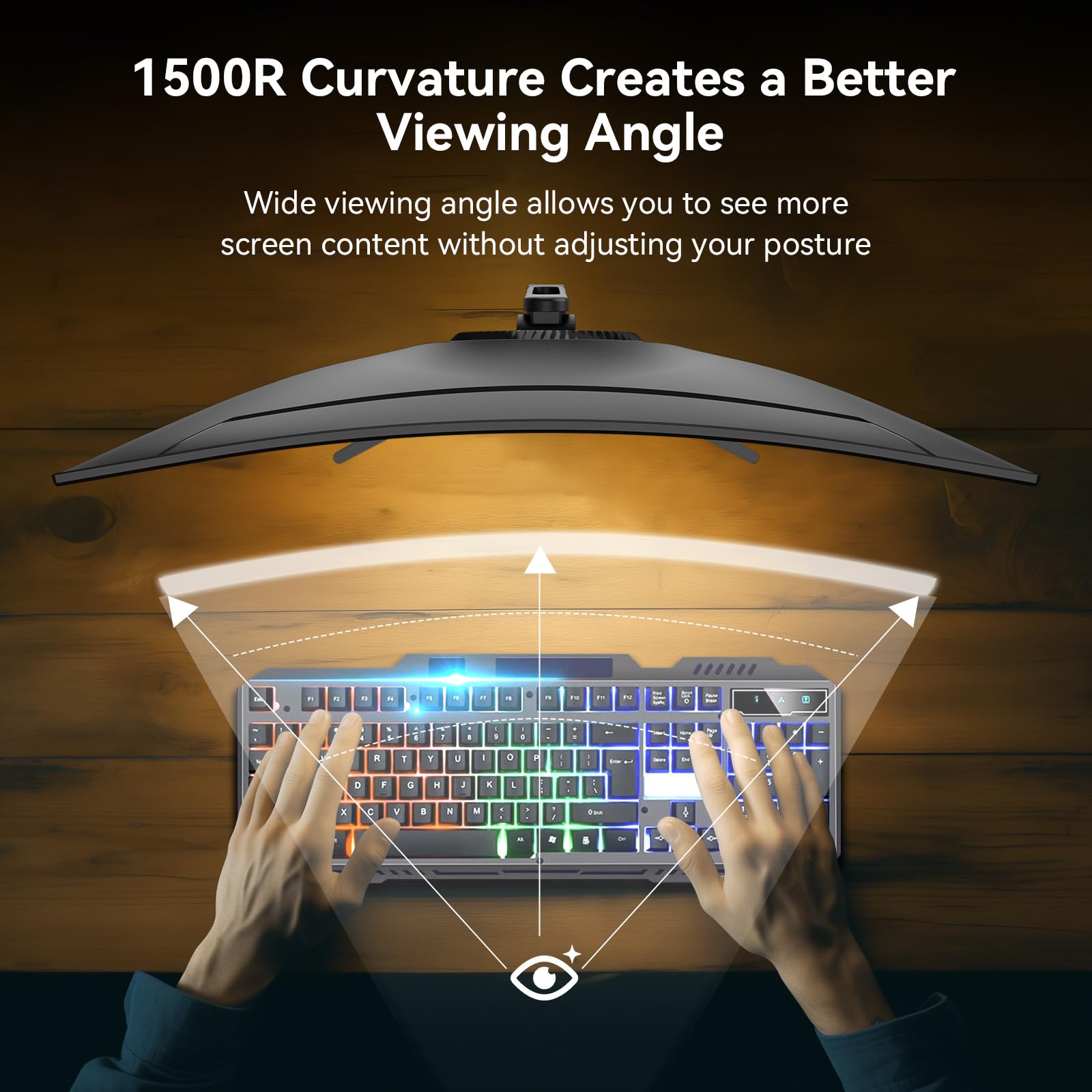 SANSUI 32 Inch Curved 240Hz Gaming Monitor High Refresh Rate, FHD 1080P Gaming PC Monitor HDMI DP1.4, Curved 1500R, 1Ms MPRT, HDR,Metal Stand,VESA Compatible(DP Cable Incl.)