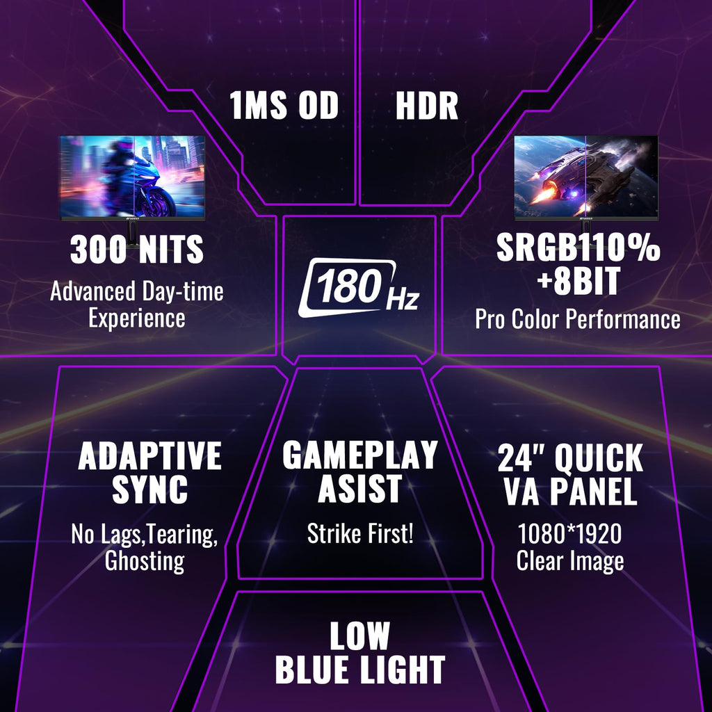 SANSUI 32 Inch Curved 240Hz Gaming Monitor High Refresh Rate, FHD 1080P Gaming PC Monitor HDMI DP1.4, Curved 1500R, 1Ms MPRT, HDR,Metal Stand,VESA Compatible(DP Cable Incl.)