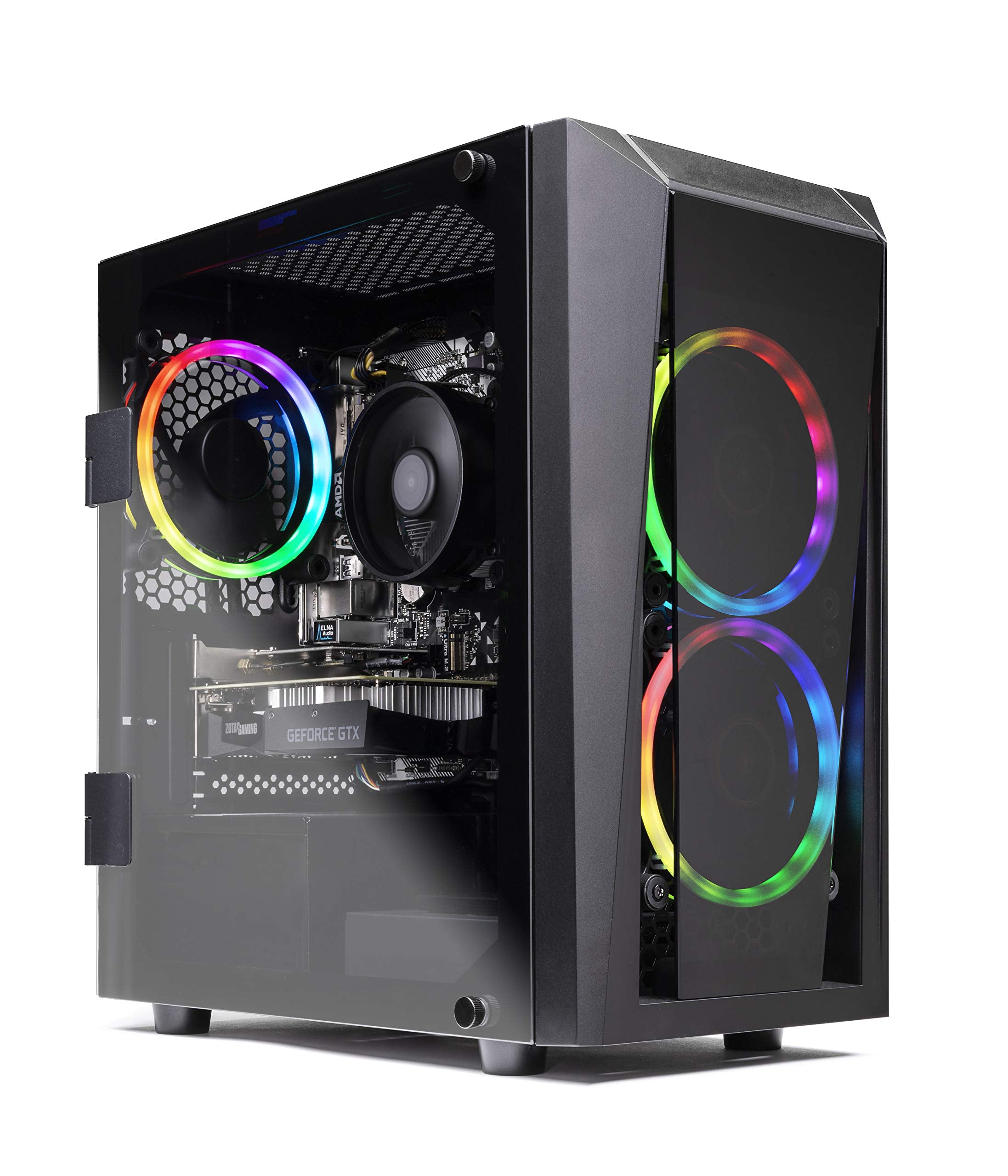 Skytech Gaming Azure 3 Desktop PC, Ryzen 7 9700X 3.8 GHz (5.5GHz), NVIDIA RTX 5060, 1TB NVMe SSD, 16GB DDR5 RAM 6000, 850W Gold ATX 3 PSU, 360mm ARGB AIO, Wi-Fi, Win 11