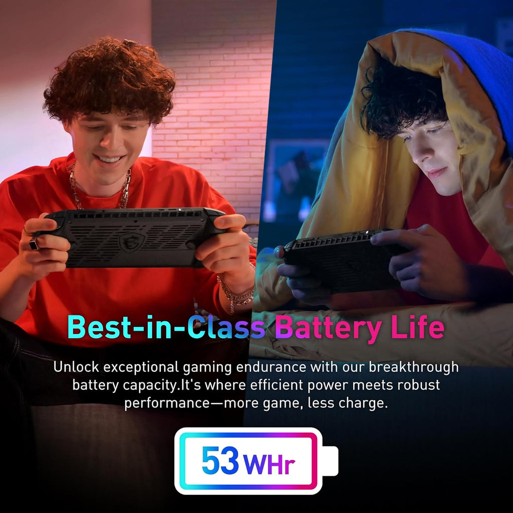 MSI Claw A1M PC Gaming Handheld: Intel Ultra 7-155H, 7" FHD 120Hz Display, 16GB LPDDR5, 1TB NVMe SSD, SD Card Reader, Thunderbolt 4, Win 11 Home: Black 229US